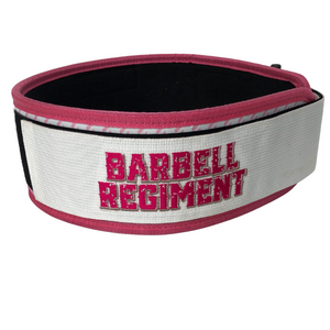 Pink Houndstooth - Straight Weightlifting Belt